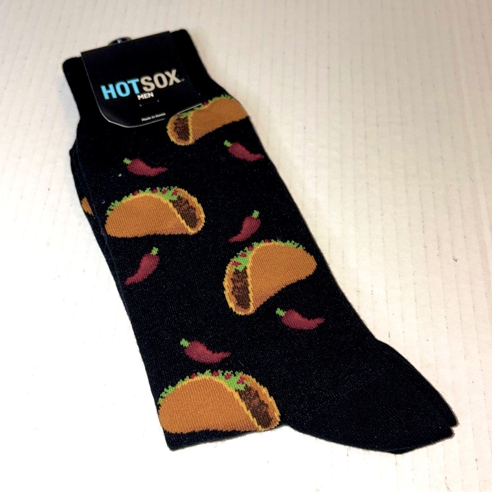 HOTSOX Men’s Tacos Crew Socks NWT